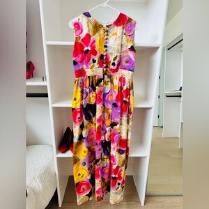 Vintage ALICE OF CALIFORNIA cotton maxi dress small